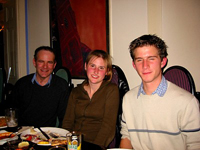 Geoff Barton, Suzi and Andreas at leaving dinner